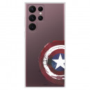 Případ pro Samsung Galaxy S22 Ultra Oficiální průhledný štít Marvel Captain America - Marvel