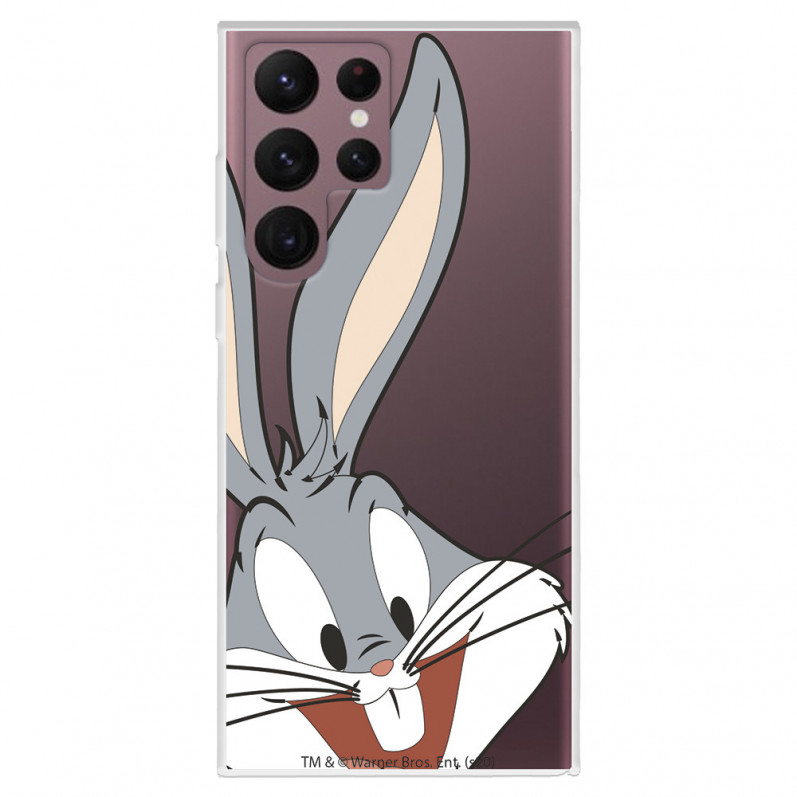 Případ pro Samsung Galaxy S22 Ultra Oficiální průhledná silueta králíka Bugs Bunny od Warner Bros - Looney Tunes