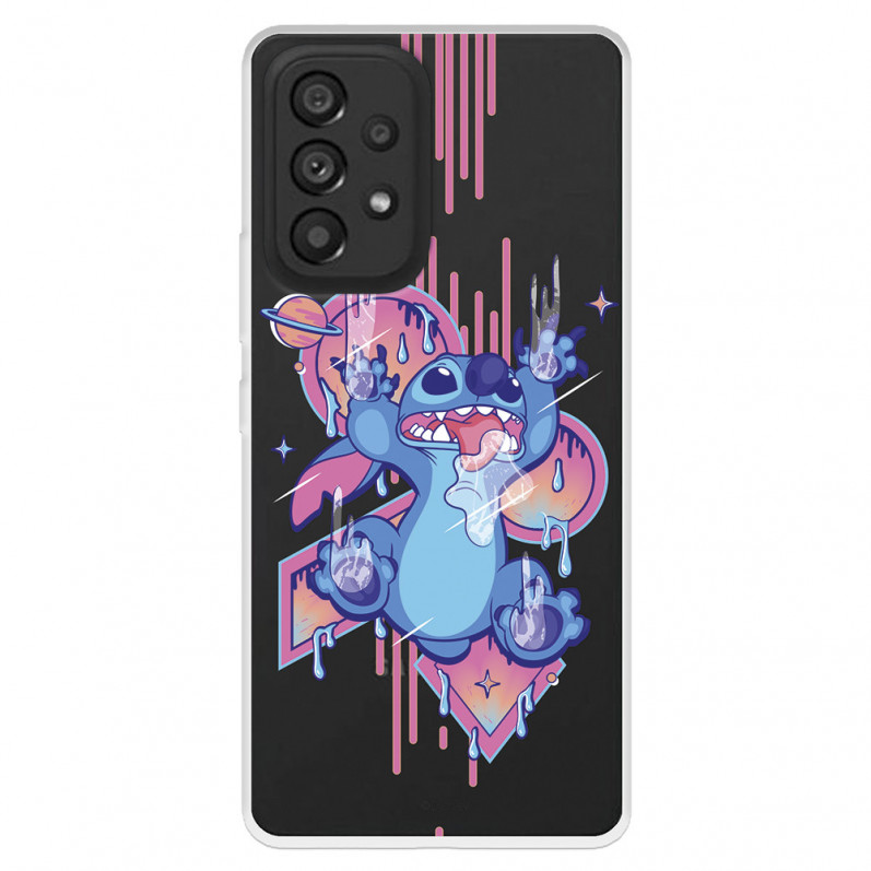 Funda para Samsung Galaxy A53 Oficial de Disney Stitch Graffiti - Lilo & Stitch