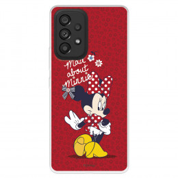 Funda para Samsung Galaxy A53 Oficial de Disney Minnie Mad About - Clásicos Disney