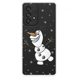 Funda para Samsung Galaxy A53 Oficial de Disney Olaf Transparente - Frozen