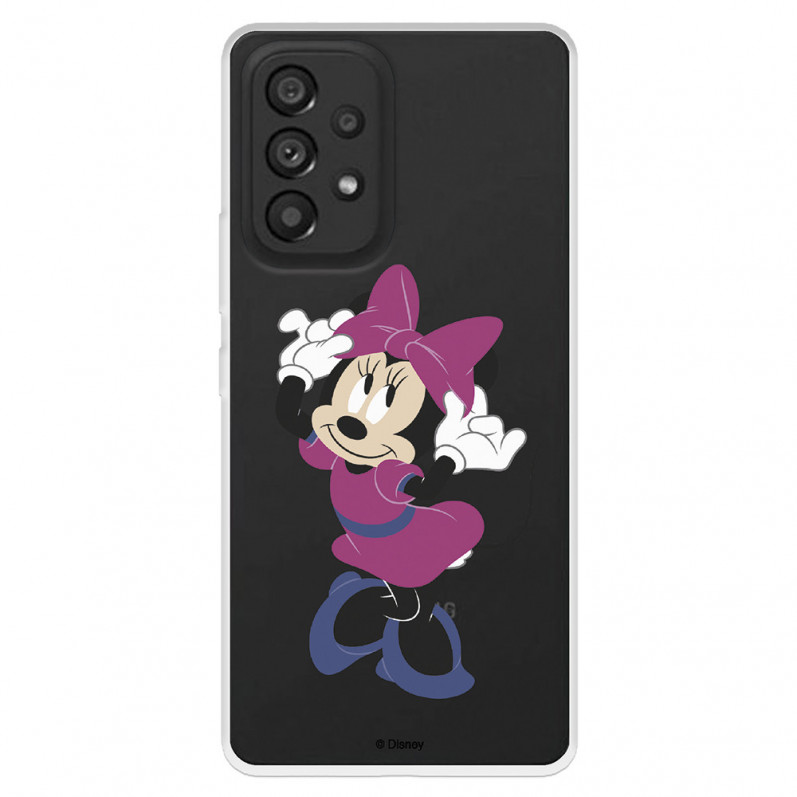 Funda para Samsung Galaxy A53 Oficial de Disney Minnie Rosa - Clásicos Disney