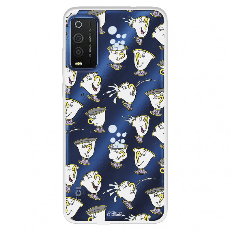 Funda para TCL 205 Oficial de Disney Chip Potts Siluetas - La Bella y la Bestia