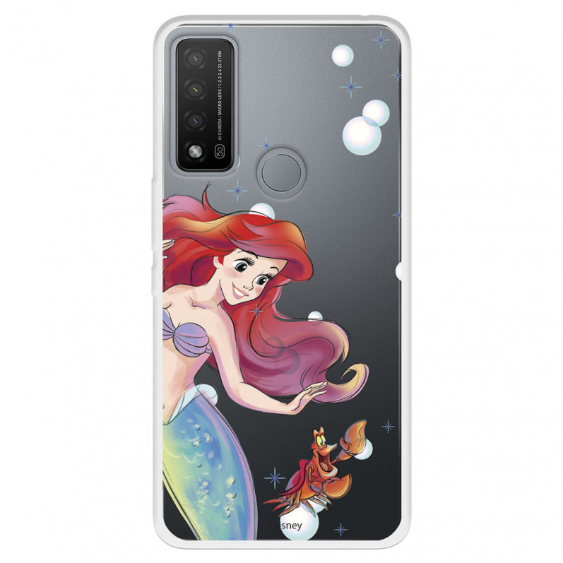 Funda para TCL 20R 5G Oficial de Disney Ariel y Sebastián Burbujas - La Sirenita