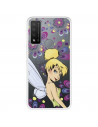 Funda para TCL 20R 5G Oficial de Disney Campanilla Flores - Peter Pan