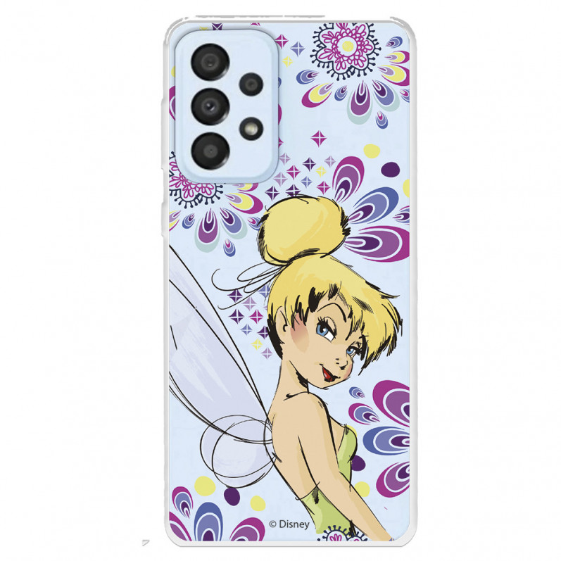 Funda para Samsung Galaxy A33 5G Oficial de Disney Campanilla Flores - Peter Pan