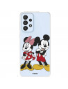 Funda para Samsung Galaxy A33 5G Oficial de Disney Mickey y Minnie Posando - Clásicos Disney