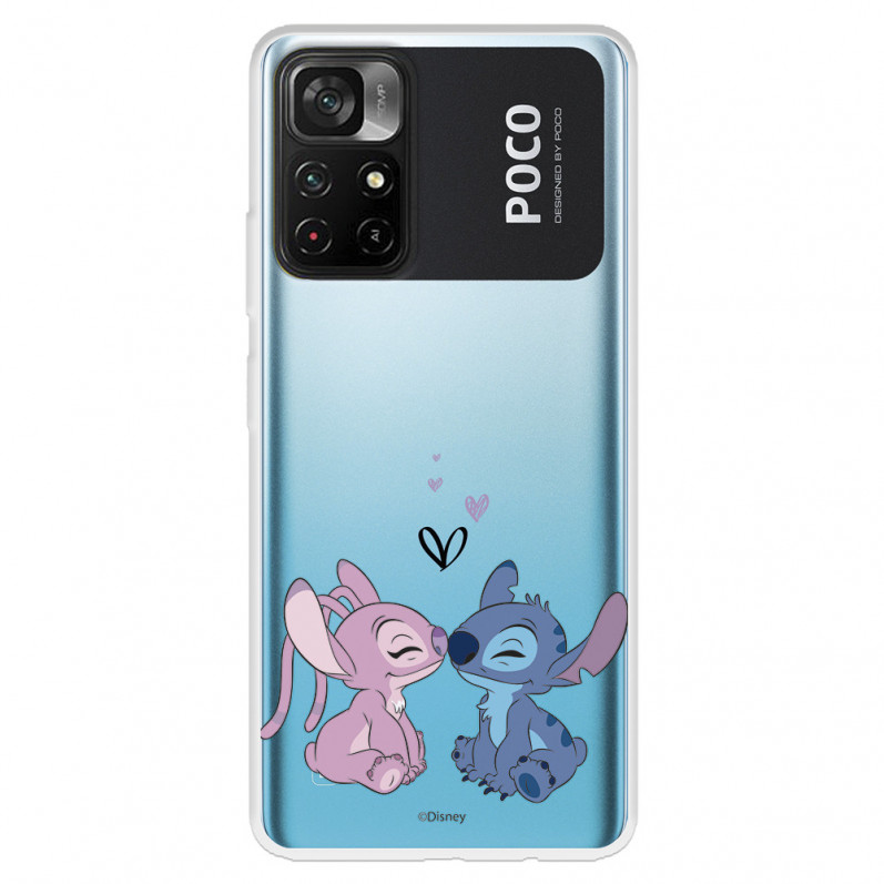 Xiaomi Pouzdro pro Poco M4 Pro 5G Official Disney Angel & Stitch Beso - Lilo & Stitch