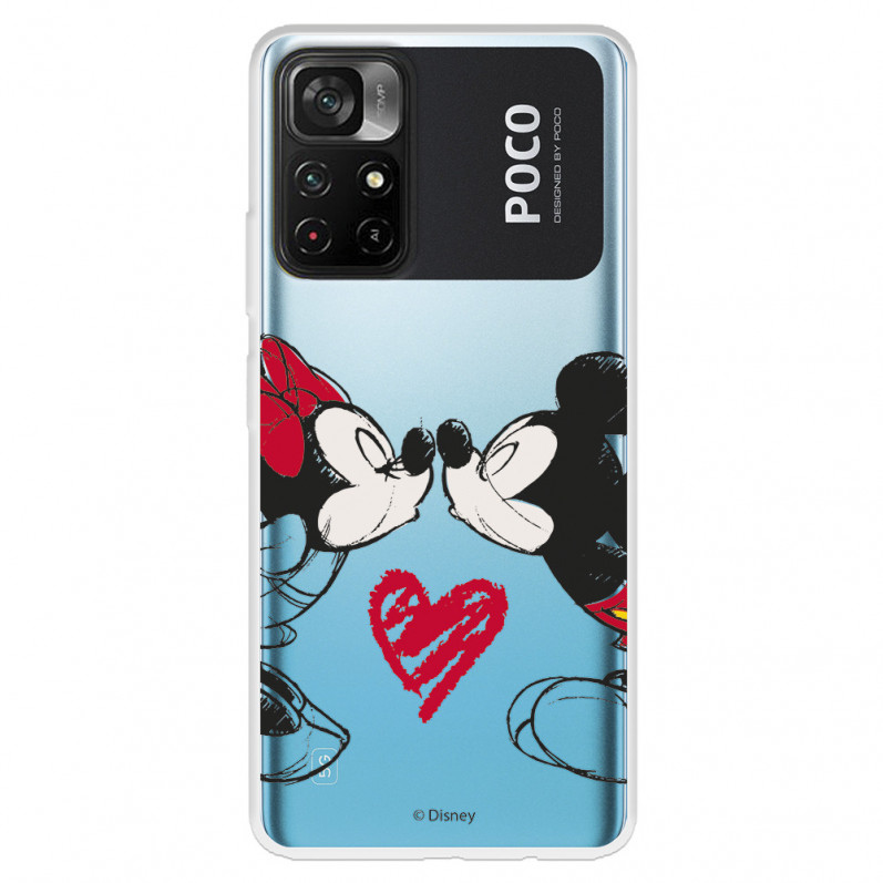 Xiaomi Pouzdro pro Poco M4 Pro 5G Oficiální Disney Mickey a Minnie Kiss - Disney Classics