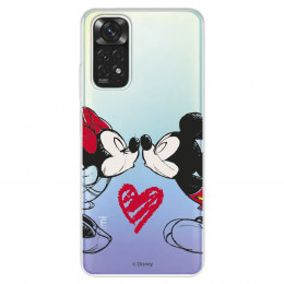 Funda para Xiaomi Redmi Note 11 Pro 5G Oficial de Disney Mickey y Minnie Beso - Clásicos Disney