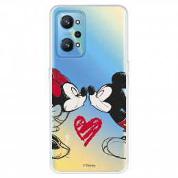 Funda para Realme GT 2 Oficial de Disney Mickey y Minnie Beso - Clásicos Disney