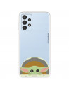 Funda para Samsung Galaxy A13 4G Oficial de Star Wars Baby Yoda Sonrisas - The Mandalorian