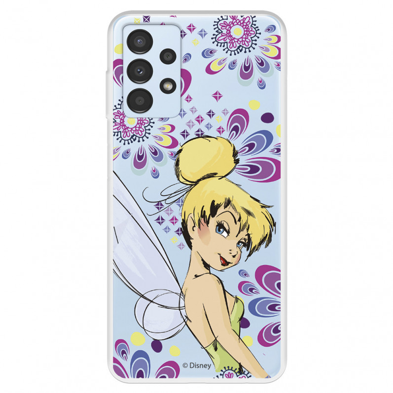 Funda para Samsung Galaxy A13 4G Oficial de Disney Campanilla Flores - Peter Pan