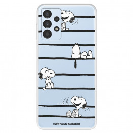 Funda para Samsung Galaxy A13 4G Oficial de Peanuts Snoopy rayas - Snoopy