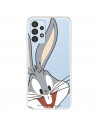 Funda para Samsung Galaxy A13 4G Oficial de Warner Bros Bugs Bunny Silueta Transparente - Looney Tunes