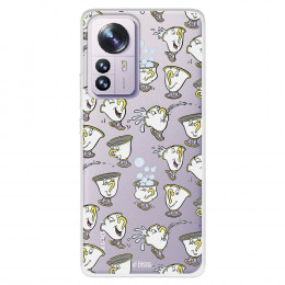 Funda para Xiaomi 12X Oficial de Disney Chip Potts Siluetas - La Bella y la Bestia