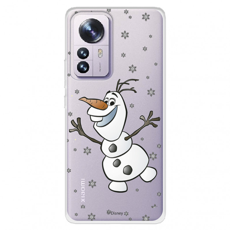 Funda para Xiaomi 12X Oficial de Disney Olaf Transparente - Frozen