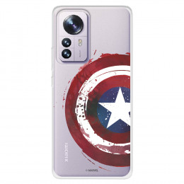 Funda para Xiaomi 12X Oficial de Marvel Capitán América Escudo Transparente - Marvel