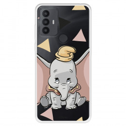 Funda para TCL 30 SE Oficial de Disney Dumbo Silueta Transparente - Dumbo