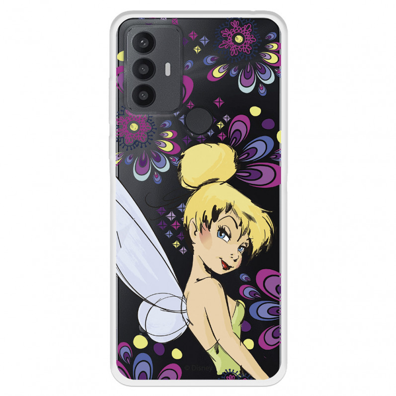 Funda para TCL 30 SE Oficial de Disney Campanilla Flores - Peter Pan