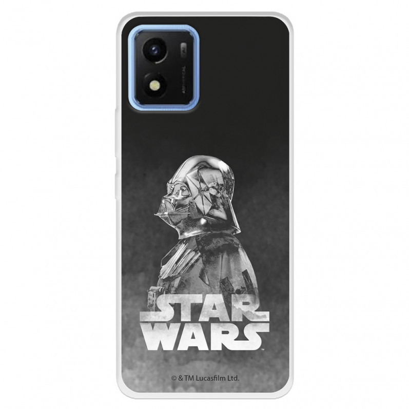 Funda para Vivo Y01 Oficial de Star Wars Darth Vader Fondo negro - Star Wars