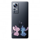 Funda para Xiaomi 12 Pro Oficial de Disney Angel & Stitch Beso - Lilo & Stitch