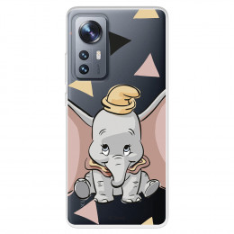 Funda para Xiaomi 12 Pro Oficial de Disney Dumbo Silueta Transparente - Dumbo