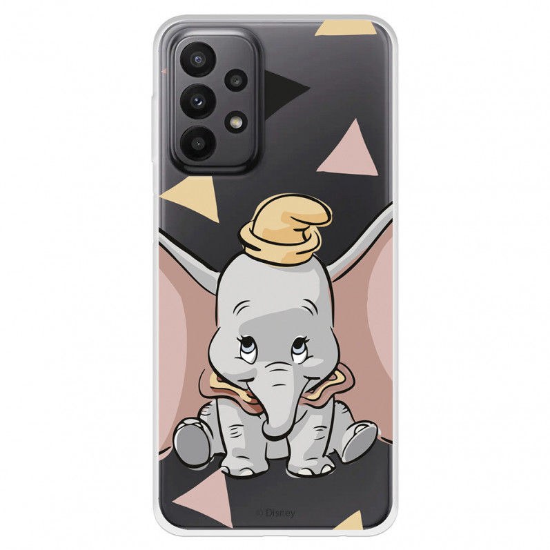 Funda para Samsung Galaxy A23 5G Oficial de Disney Dumbo Silueta Transparente - Dumbo