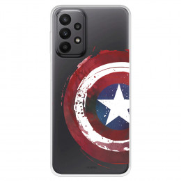 Funda para Samsung Galaxy A23 5G Oficial de Marvel Capitán América Escudo Transparente - Marvel