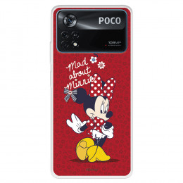 Funda para Xiaomi Poco X4 Pro Oficial de Disney Minnie Mad About - Clásicos Disney