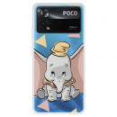 Funda para Xiaomi Poco X4 Pro Oficial de Disney Dumbo Silueta Transparente - Dumbo