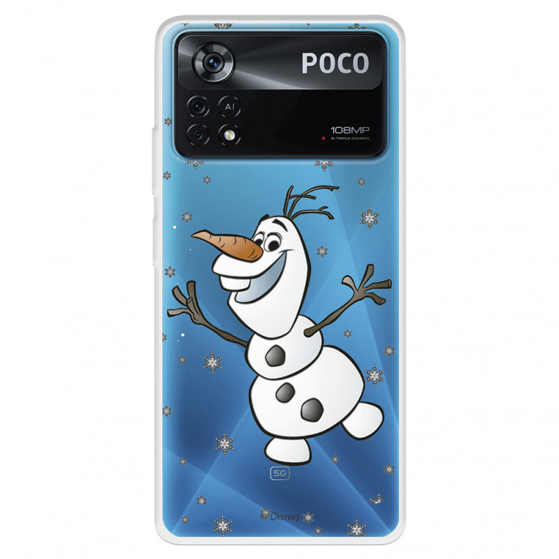 Funda para Xiaomi Poco X4 Pro Oficial de Disney Olaf Transparente - Frozen