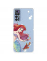 Funda para TCL 30 5G Oficial de Disney Ariel y Sebastián Burbujas - La Sirenita