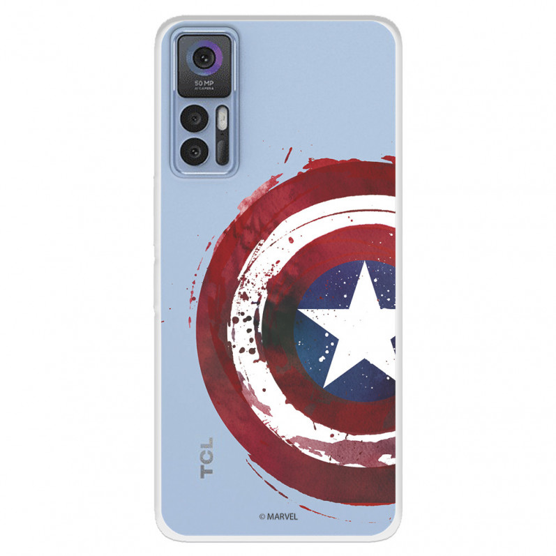 Funda para TCL 30 5G Oficial de Marvel Capitán América Escudo Transparente - Marvel