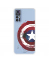 Funda para TCL 30 5G Oficial de Marvel Capitán América Escudo Transparente - Marvel