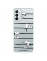 Funda para Samsung Galaxy M23 5G Oficial de Peanuts Snoopy rayas - Snoopy