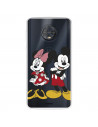 Funda para Motorola Moto G6 Oficial de Disney Mickey y Minnie Posando - Clásicos Disney