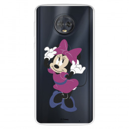 Funda para Motorola Moto G6 Oficial de Disney Minnie Rosa - Clásicos Disney