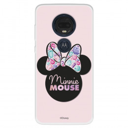 Funda para Motorola Moto G7 Oficial de Disney Minnie Pink Shadow - Clásicos Disney