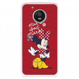 Funda para Motorola Moto G5 Oficial de Disney Minnie Mad About - Clásicos Disney