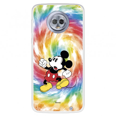 Funda para Motorola Moto G6 Plus Oficial de Disney Mickey Mickey Tye Die - Clásicos Disney