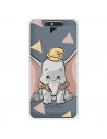 Funda para ZTE Blade V8 Oficial de Disney Dumbo Silueta Transparente - Dumbo