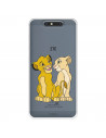 Funda para ZTE Blade V8 Oficial de Disney Simba y Nala Silueta - El Rey León