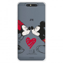 Funda para ZTE Blade V8 Oficial de Disney Mickey y Minnie Beso - Clásicos Disney