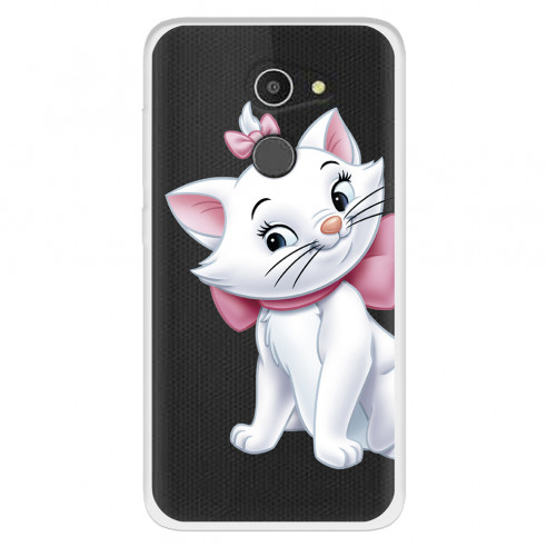 Funda para Alcatel A3 Oficial de Disney Marie Silueta - Los Aristogatos