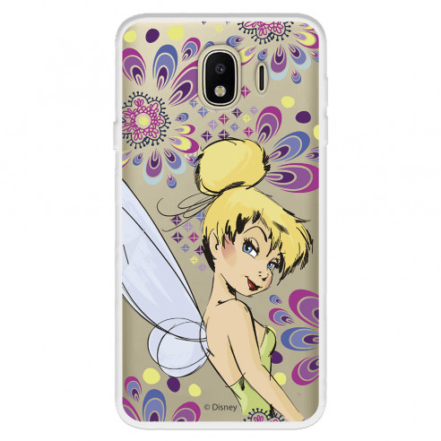 Funda para Samsung Galaxy J4 2018 Oficial de Disney Campanilla Flores - Peter Pan