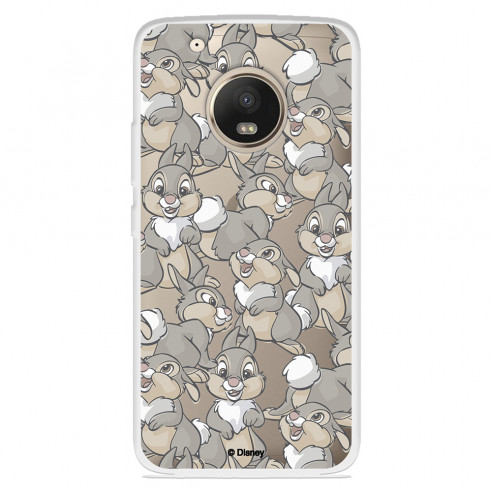 Funda para Motorola Moto G5 Plus Oficial de Disney Tambor Patrones - Bambi