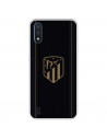 Funda para Samsung Galaxy A01 del Atlético de Madrid Escudo Dorado Fondo Negro  - Licencia Oficial Atlético de Madrid