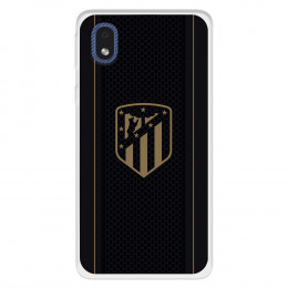 Funda para Samsung Galaxy A3 del Atlético de Madrid Escudo Dorado Fondo Negro  - Licencia Oficial Atlético de Madrid