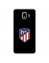 Funda para Samsung Galaxy J4 2018 del Atlético de Madrid Escudo Fondo Negro  - Licencia Oficial Atlético de Madrid